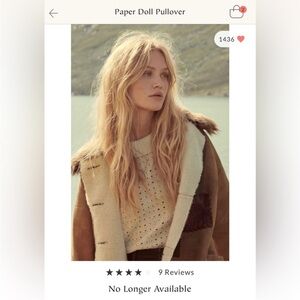 Free People Paper Doll Pullover XS